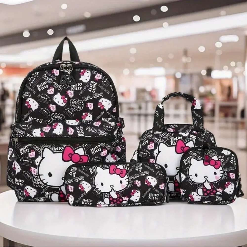 Hello Kitty Black 4 Pcs Bag Collection